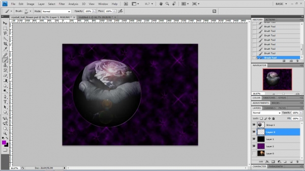 Creation of sphere of life: Step 22